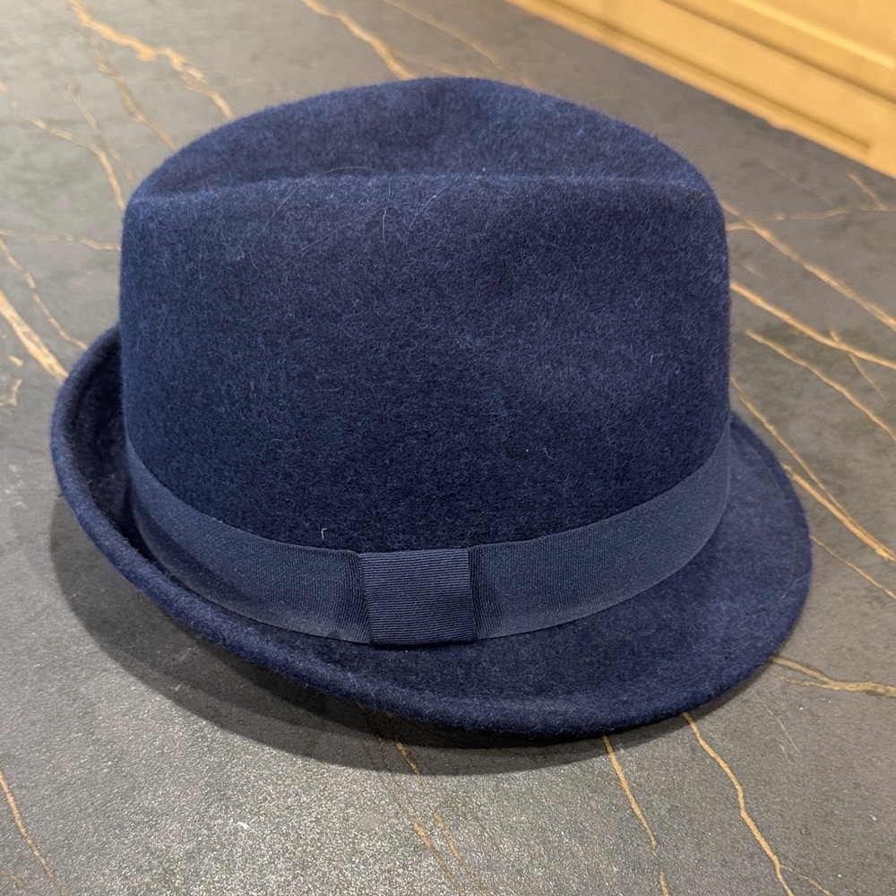 Stylish Navy Blue Fedora Hat